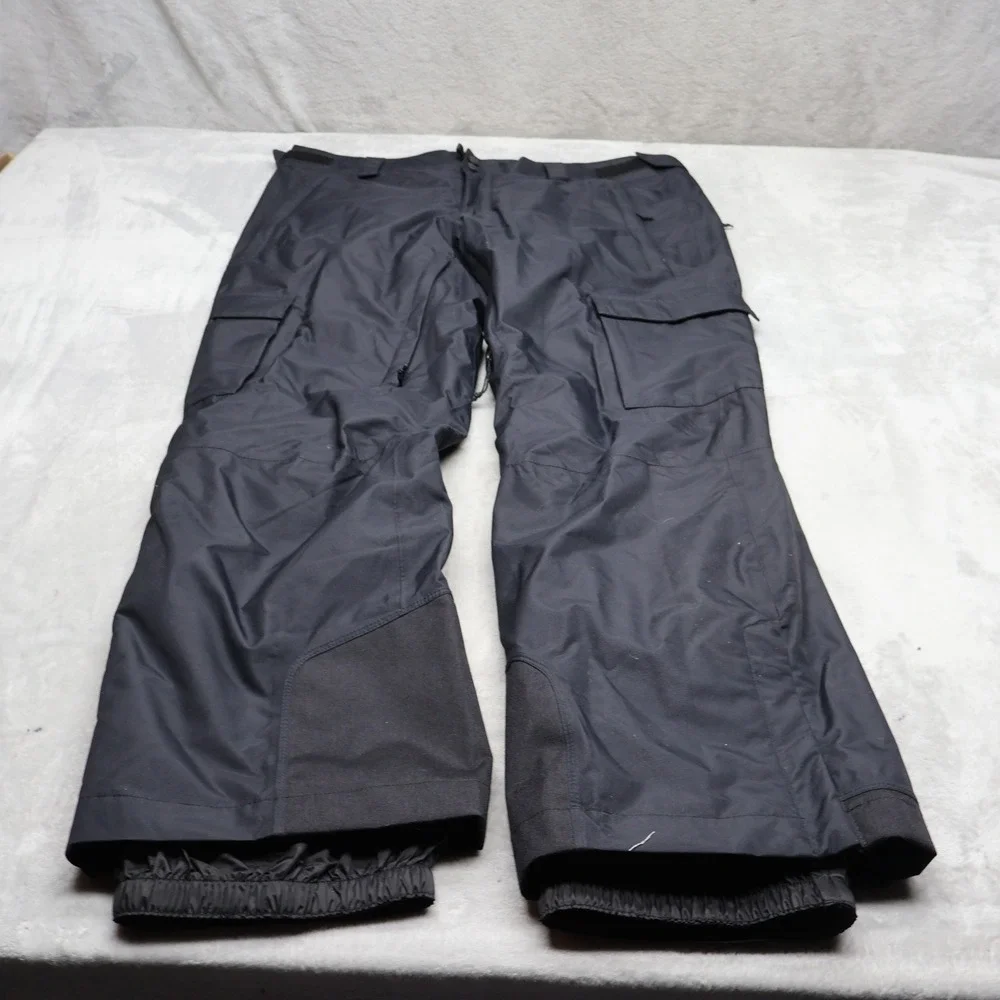 Columbia Snow Pants Men Large Black Cargo Ridge 2 Run III Omni-Heat Winter 39x34